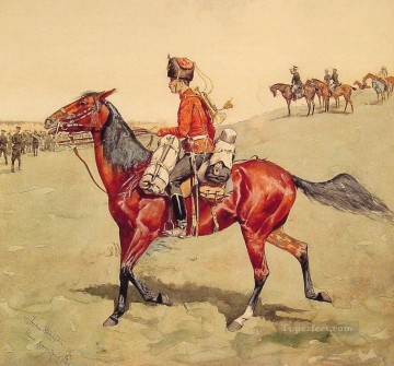 印象派 Painting - 軽騎兵ロシア衛兵隊のフレデリック・レミントン カウボーイ